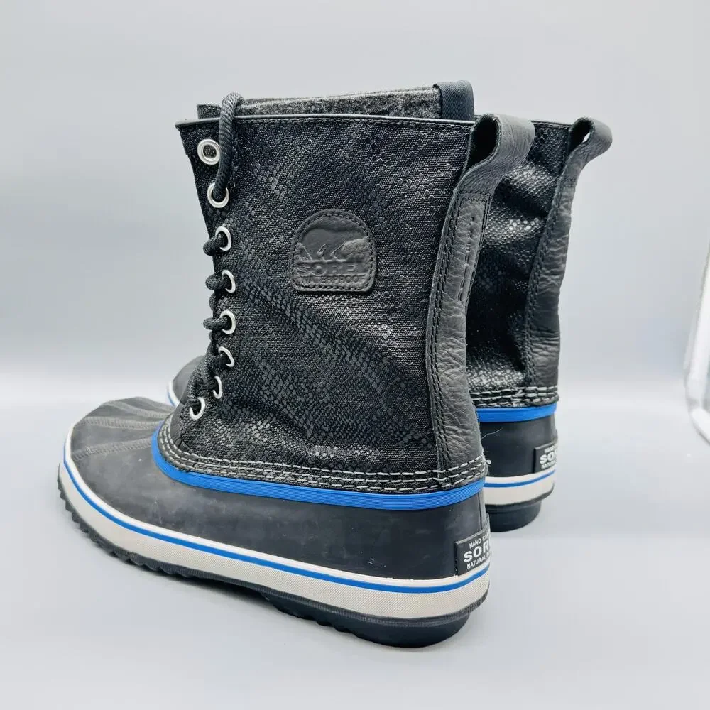 Sorel Boots Womens 11 Black Out N About Waterproof Mid Calf Lace Up Winter Snow